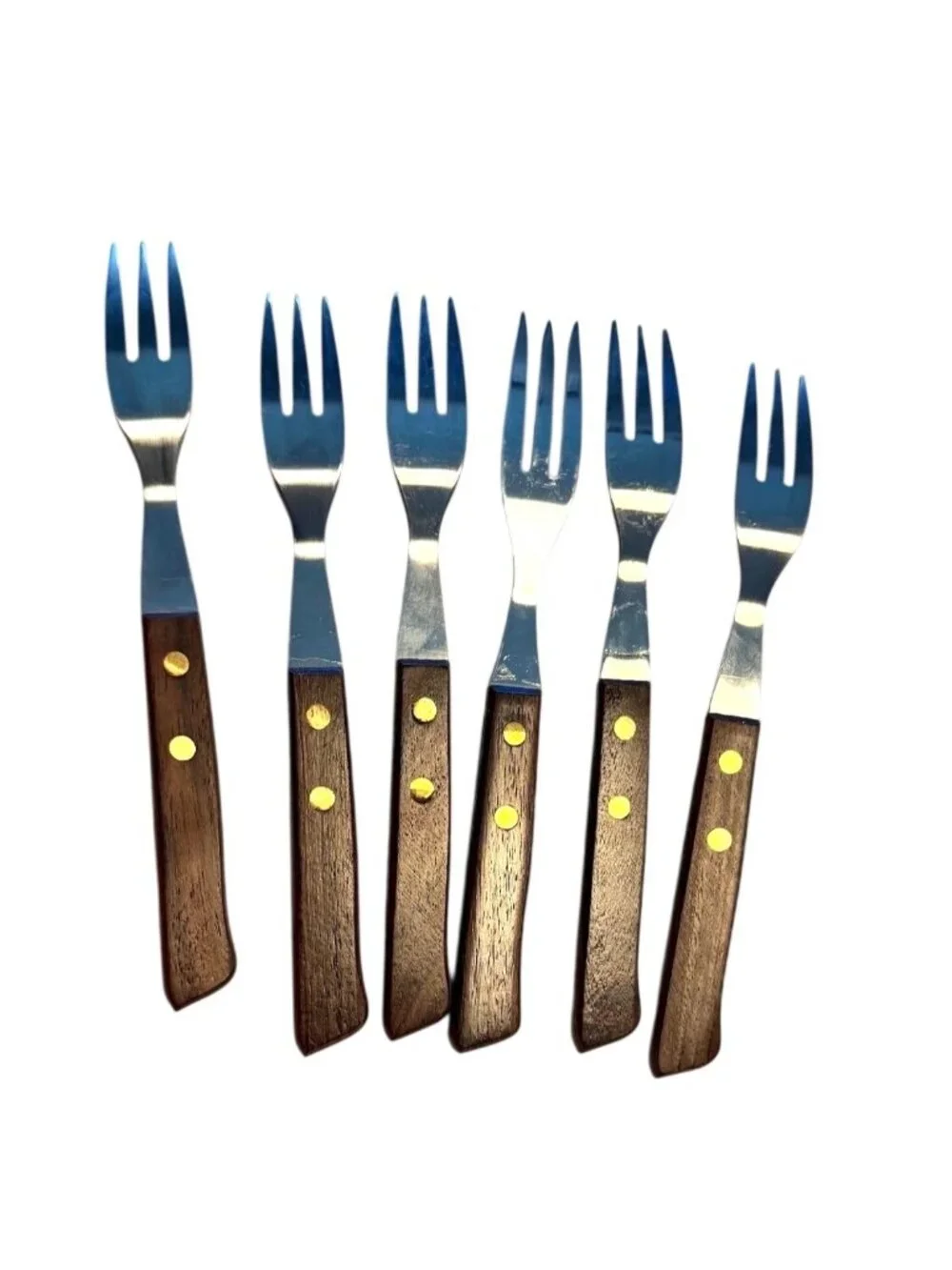 Set of 6 Vintage Kane Kut, Japan Mid-Century Modern Cocktail Forks